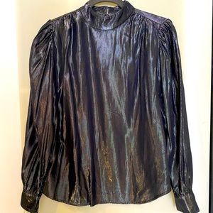 Velvet by Graham & Spencer Metallic Blouse